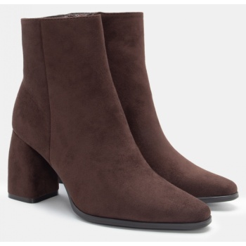 μποτάκια αστραγάλου μονόχρωμα - καφέ σε προσφορά