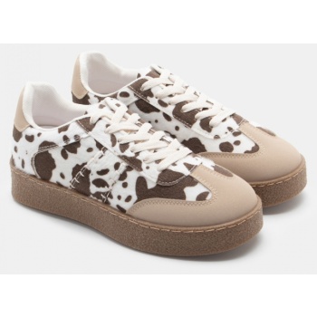 sneakers μονόχρωμα - καφέ σε προσφορά