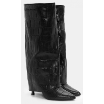 μπότες με εφέ αναδιπλούμενης φάσας  σε προσφορά