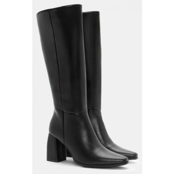 μπότες μυτερές μονόχρωμες - μαύρο σε προσφορά