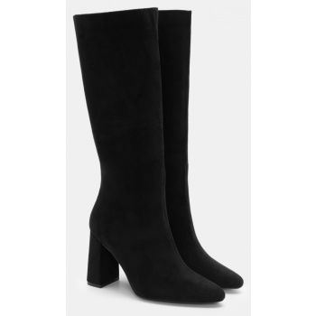 μπότες μυτερές μονόχρωμες - μαύρο σε προσφορά