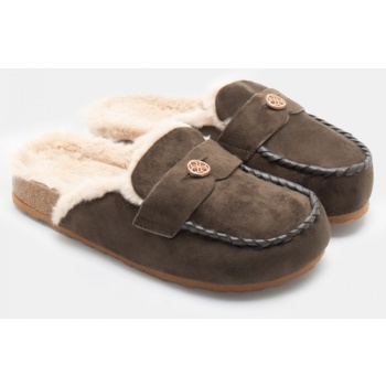 clogs σαμπό με διακοσμητικό - χακί σε προσφορά