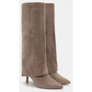 μπότες μυτερές με εφέ αναδιπλούμενης σε προσφορά