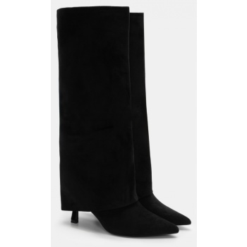 μπότες μυτερές με εφέ αναδιπλούμενης σε προσφορά