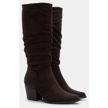 μπότες cowboy με σούρες - καφέ σκούρο σε προσφορά