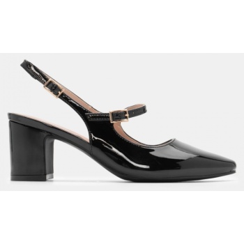 γόβες με μπαρέτα - μαύρο-λουστρίνι σε προσφορά