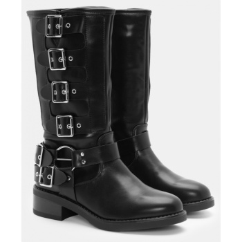 μπο΄τες με τόκες - μαύρο σε προσφορά