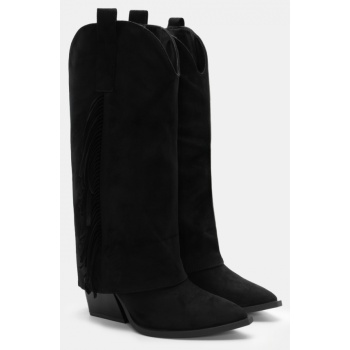 μπότες με εφέ αναδιπλούμενης φάσας  σε προσφορά