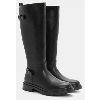 μπότες με λάστιχο & λουράκια - μαύρο σε προσφορά