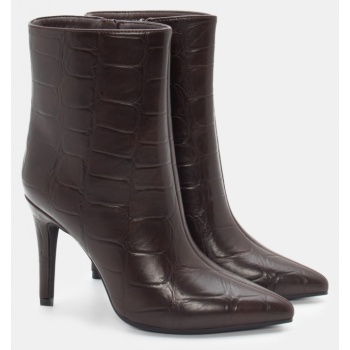 μποτάκια μυτερά αστραγάλου - καφέ σκούρο σε προσφορά