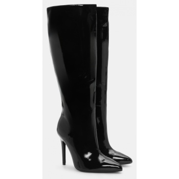 μπότες μονόχρωμες μυτερές - καφέ σκούρο σε προσφορά