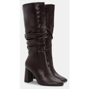 μπότες με σούρες - καφέ σκούρο σε προσφορά