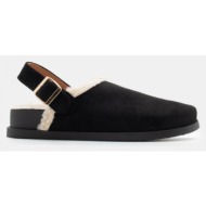  clogs σαμπό με εσωτερική επένδυση γούνας - μαύρο