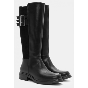 μπότες σε συνδυασμό υλικών  σε προσφορά