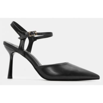 γόβες μυτερές με μπαρέτα - μαύρο-ματ σε προσφορά