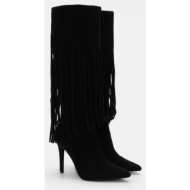 μπότες με κρόσσια - μαύρ...