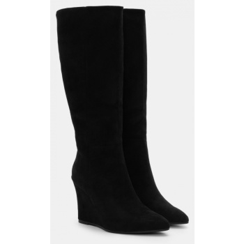 μπότες μυτερές με πλατφόρμα - μαύρο σε προσφορά