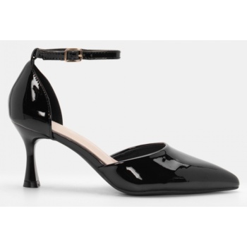 γόβες μπαρέτα - μαύρο-λουστρίνι σε προσφορά