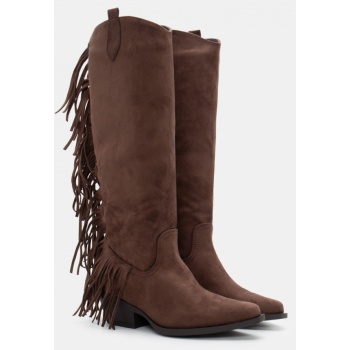 μπότες cowboy με κρόσσια - καφέ σκούρο σε προσφορά