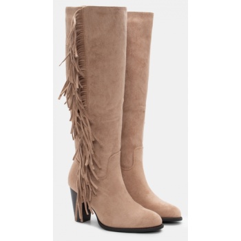 μπότες με διακοσμητικά κρόσσια  σε προσφορά