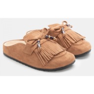  glogs σαμπό με διακοσμητικά κρόσσια - κάμελ