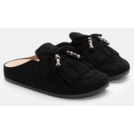  glogs σαμπό με διακοσμητικά κρόσσια - μαύρο