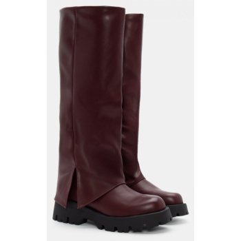 μπότες με εφέ αναδιπλούμενης φάσας  σε προσφορά