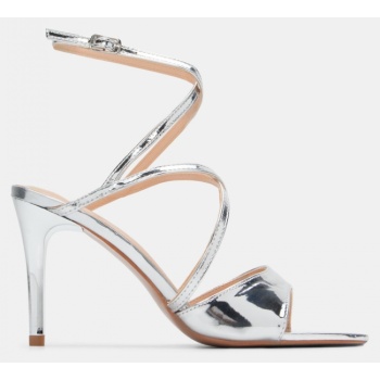 πέδιλα με χιαστί μπαρέτα - ασημί σε προσφορά