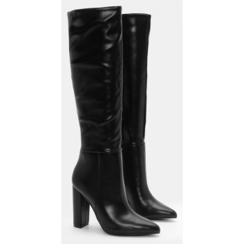 μπότες μυτερές μονόχρωμες - μαύρο σε προσφορά