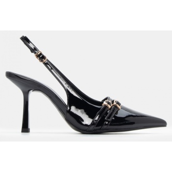 γόβες μυτερές με διακοσμητικά λουράκια σε προσφορά