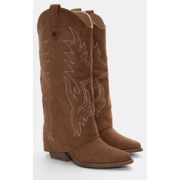 μπότες cowboy με εφέ αναδιπλούμενης σε προσφορά