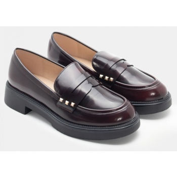 μοκασίνια με τρουκς - μπορντό