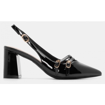 γόβες μυτερές με διπλ΄ά λουράκια  σε προσφορά