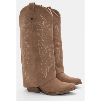 μπότες cowboy με εφέ αναδιπλούμενης σε προσφορά