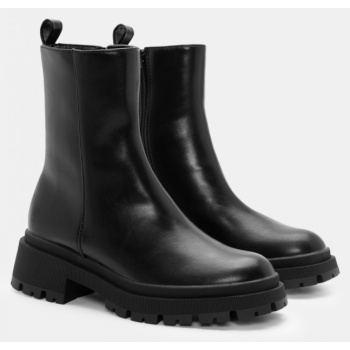 μποτάκια με τρακτερωτή σόλα - μαύρο σε προσφορά