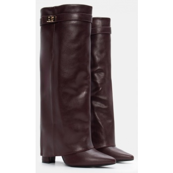 μπότες με εφέ αναδιπλούμενης φάσας  σε προσφορά