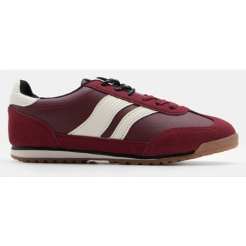sneakers σε συνδυασμό χρωμάτων - μπορντό σε προσφορά