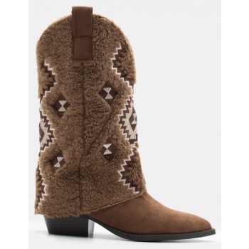 μπότες cowboy με εφέ αναδιπλούμενης σε προσφορά