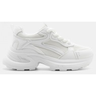  sneakers σε συνδυασμό υλικών - λευκό