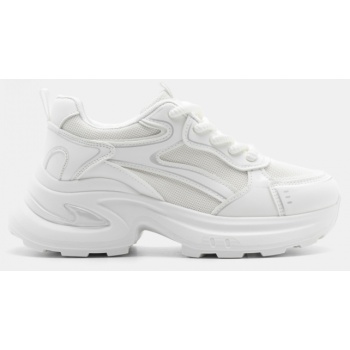 sneakers σε συνδυασμό υλικών - λευκό σε προσφορά
