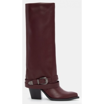 μπότες με εφέ αναδιπλούμενης φάσας  σε προσφορά