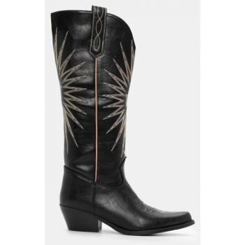 μπότες cowboy με κέντημα - μαύρο σε προσφορά