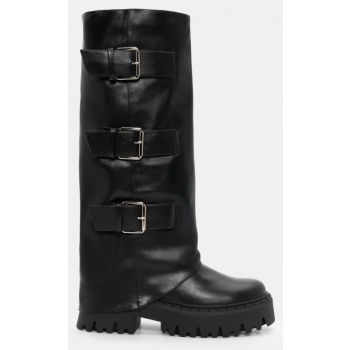 μπότες με εφέ αναδιπλούμενης φάσας  σε προσφορά