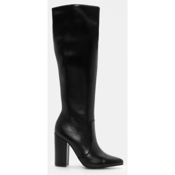 μπότες μυτερές με ραφές - μαύρο-ματ σε προσφορά