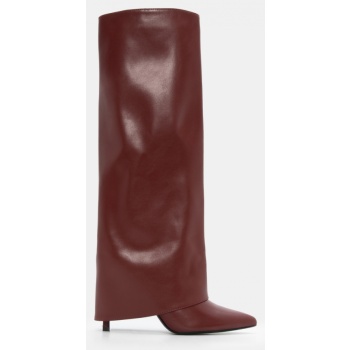 μπότες μυτερές με εφέ αναδιπλούμενης σε προσφορά