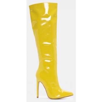 μπότες μυτερές μονόχρωμες - κίτρινο σε προσφορά