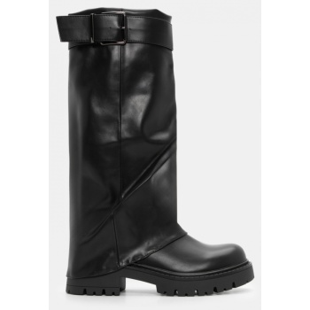 μπότες με εφέ αναδιπλούμενης φάσας  σε προσφορά