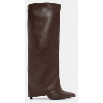 μπότες μυτερές με εφέ αναδιπλούμενης σε προσφορά