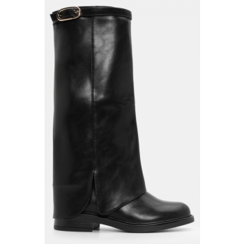 μπότες με εφέ αναδιπλούμενης φάσας  σε προσφορά