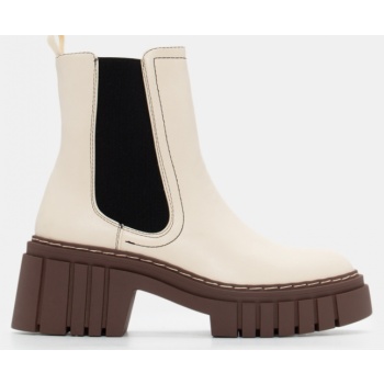 μποτάκια chelsea με φερμουάρ - μπεζ σε προσφορά